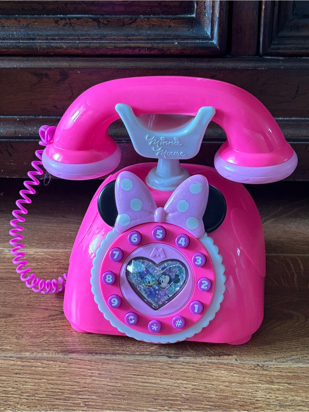 Pink Kids Toy Phone - Decorative Play Phone